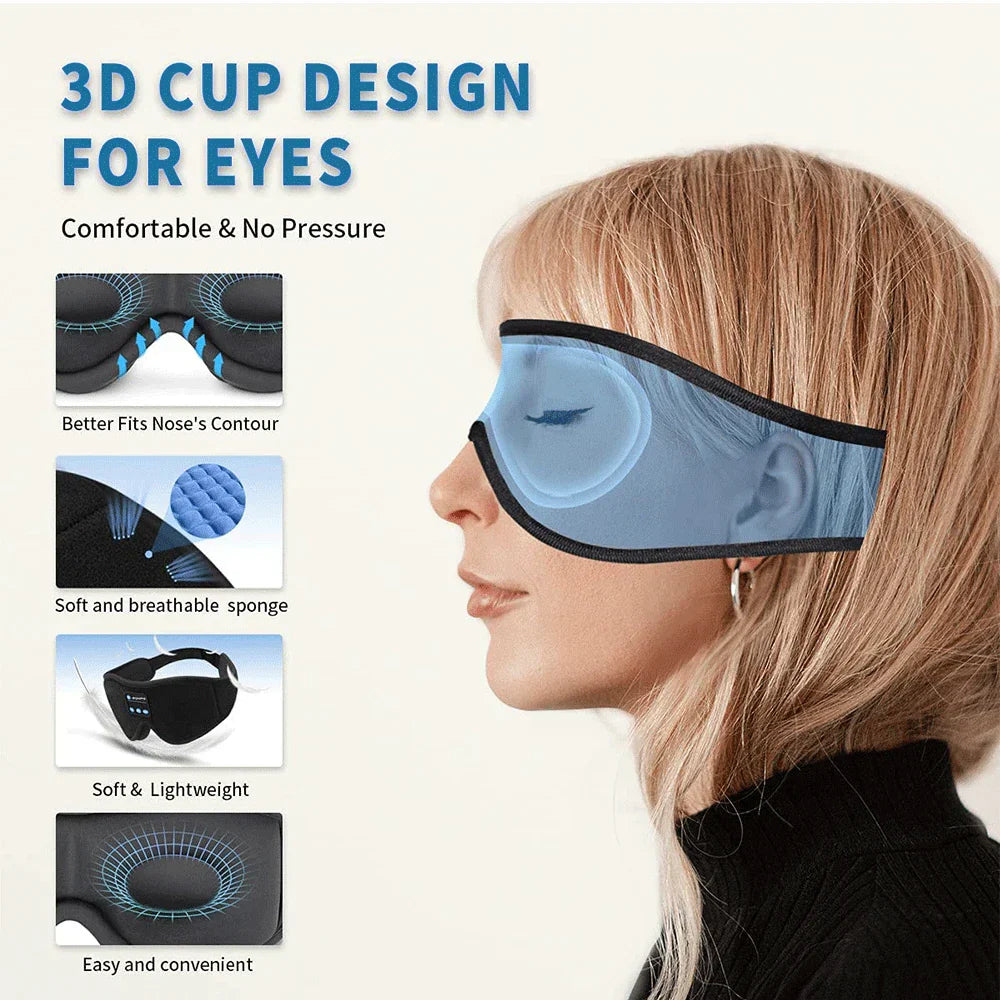 Bluetooth Slaapmasker met HD Geluid voor Ononderbroken Slaap