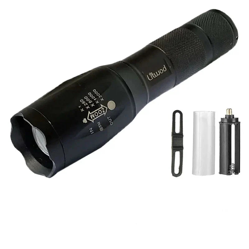 LED Zaklamp Tactisch met 5 Standen en Zoomfunctie