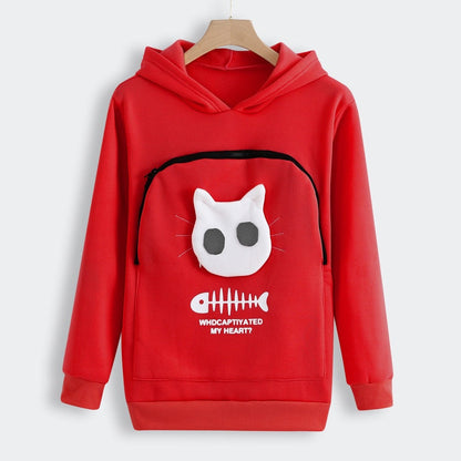 Dierenliefhebbers Sweater met Kangoeroezak en Verwijderbare Voering
