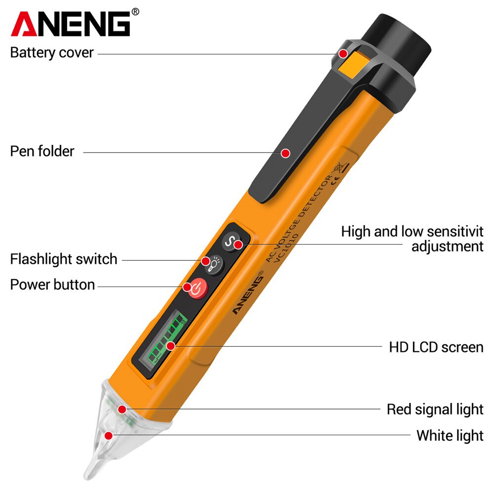 AC DC Spanningsdetector Pen voor Elektrische Veiligheid