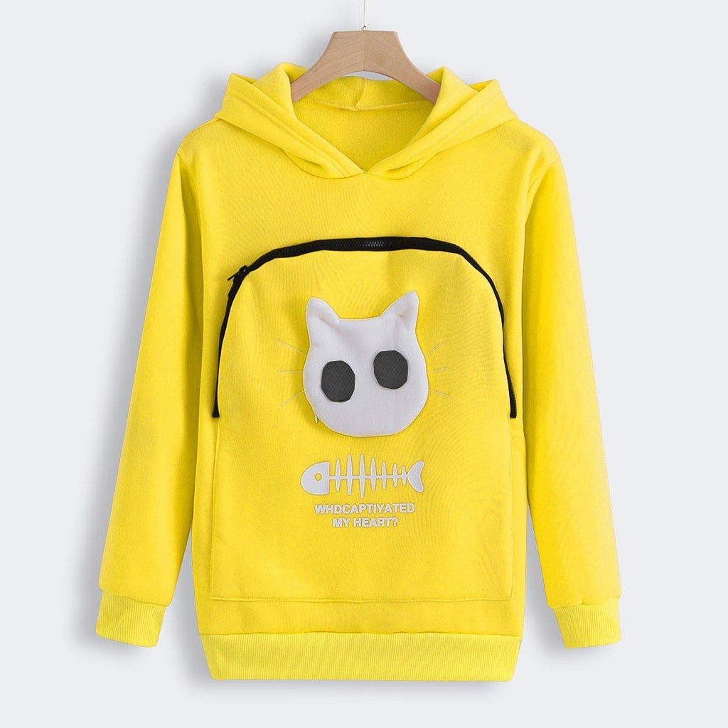 Dierenliefhebbers Sweater met Kangoeroezak en Verwijderbare Voering