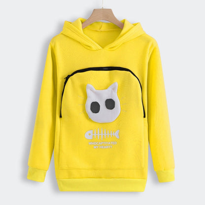 Dierenliefhebbers Sweater met Kangoeroezak en Verwijderbare Voering