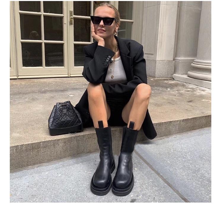 Laarzen Chelsea Boots Leer Zwart