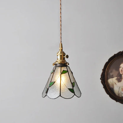 Elegante Hanglamp van Walnoothout en Glas
