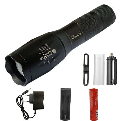 LED Zaklamp Tactisch met 5 Standen en Zoomfunctie
