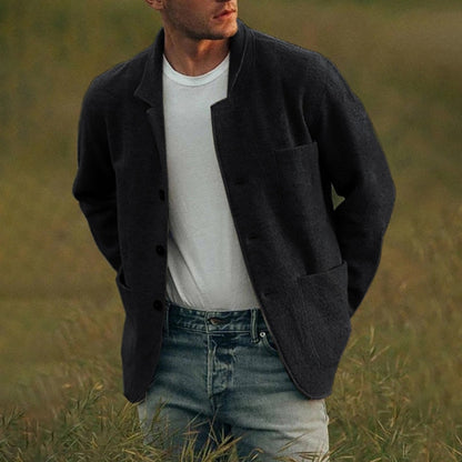 Vest Mannen Jelle Knoopsluiting Casual Stijl