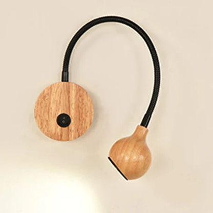 LED Wandlamp van Hout met Dimbare Verlichting