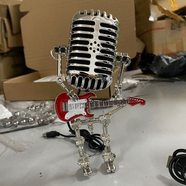 Tafellamp Robot Gitaar Design Uniek Verlichting