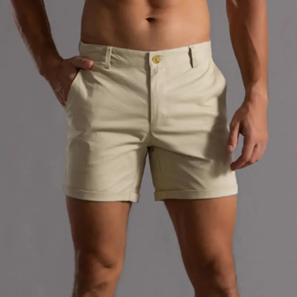 Heren Katoenen Shorts Comfortabel Zomer Chino Shorts