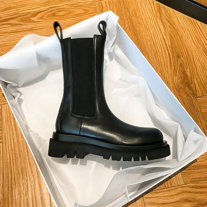 Laarzen Chelsea Boots Leer Zwart