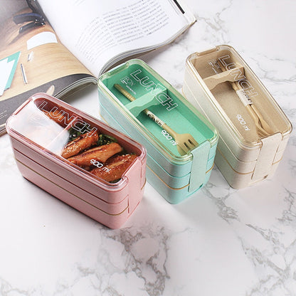 3-Laags Bento Lunchdoos voor Kinderen en Volwassenen