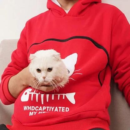Dierenliefhebbers Sweater met Kangoeroezak en Verwijderbare Voering