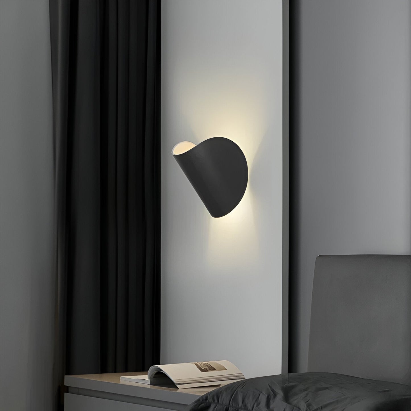 Draaibare Wandlamp Metalen Modern Gebogen Design