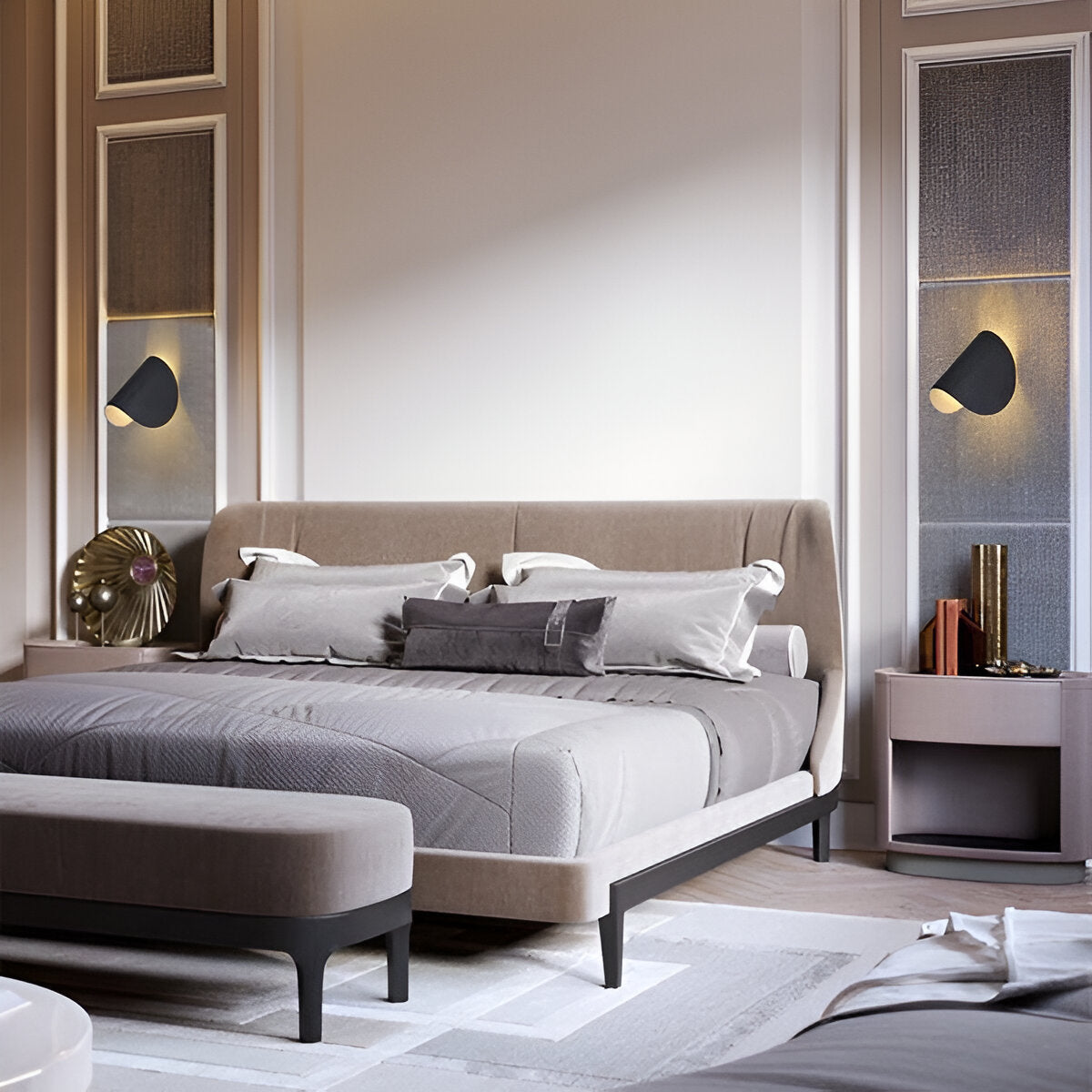 Draaibare Wandlamp Metalen Modern Gebogen Design