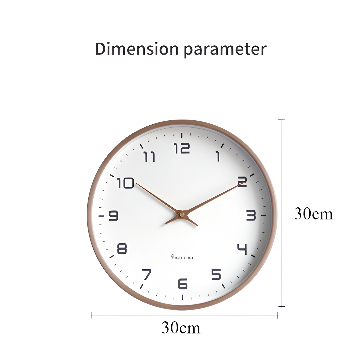 Houten Wandklok Eenvoudig Design voor Woonkamer en Keuken
