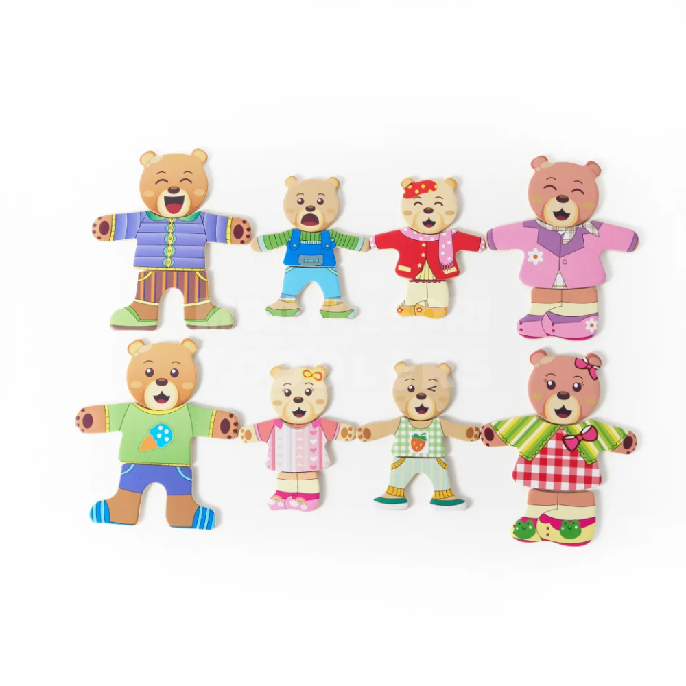 Houten Puzzel Emoties Leren Kleden Combineren