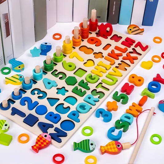 Houten Telraam Montessori Leerbord voor Kinderen - Velinix