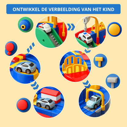 Houten Autobaan Speelgoed Mechanisch Educatief Speelset