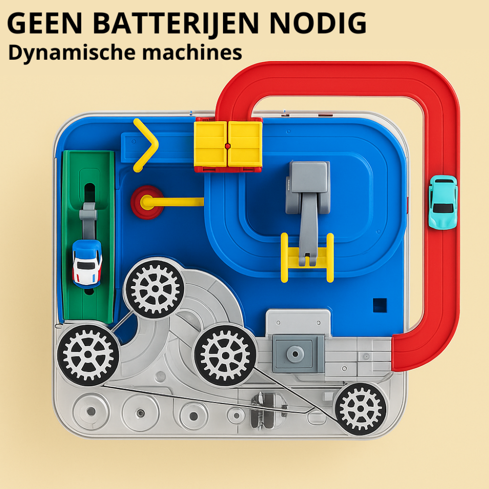 Houten Autobaan Speelgoed Mechanisch Educatief Speelset