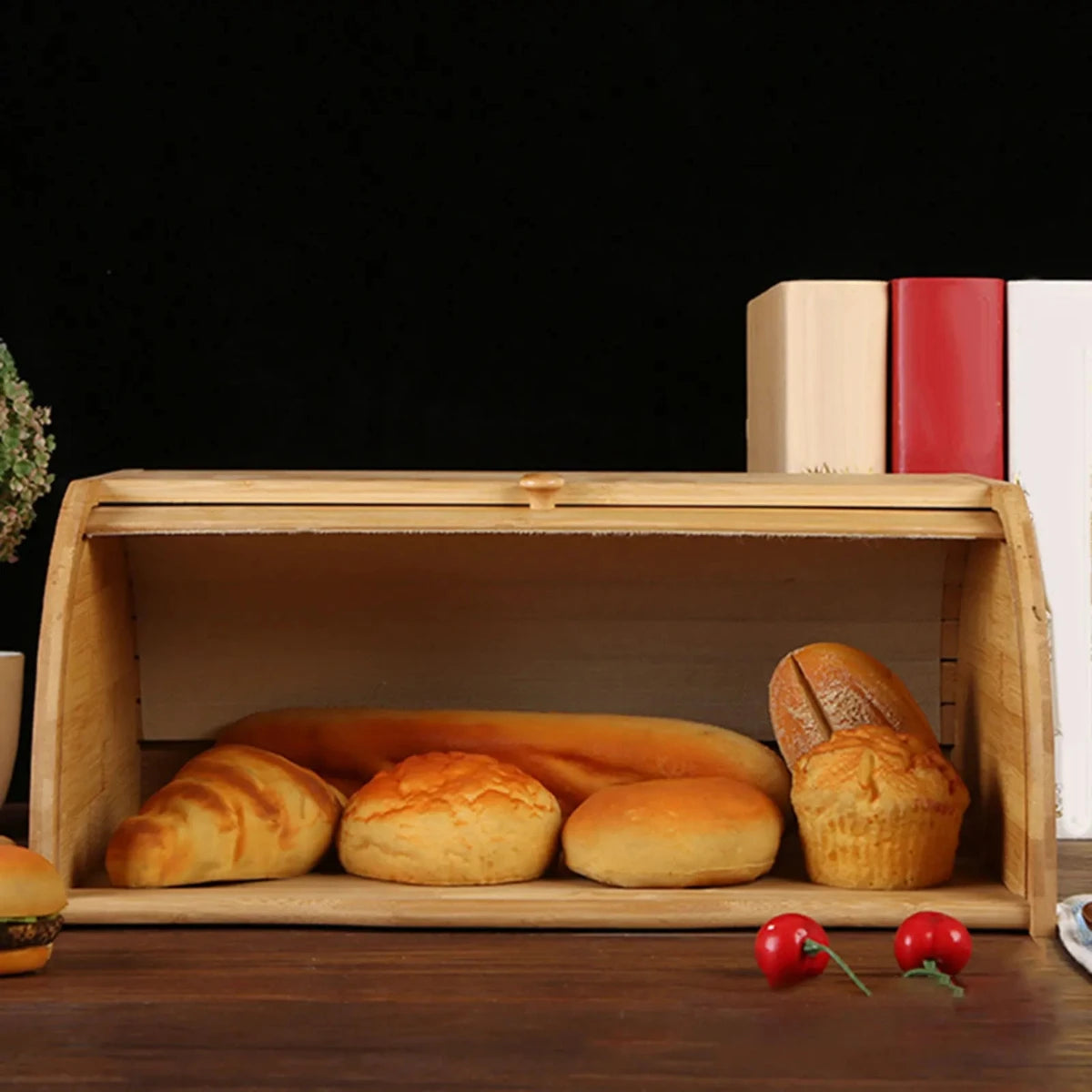 Houten Brooddoos voor Keuken met Deksel Modern Design
