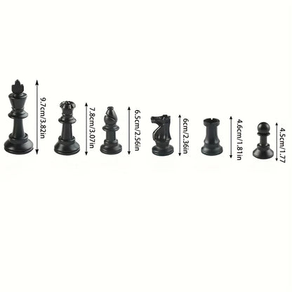 Houten Schaakstukken Set 32-Delig Massief Hout Klassiek Design
