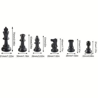 Houten Schaakstukken Set 32-Delig Massief Hout Klassiek Design
