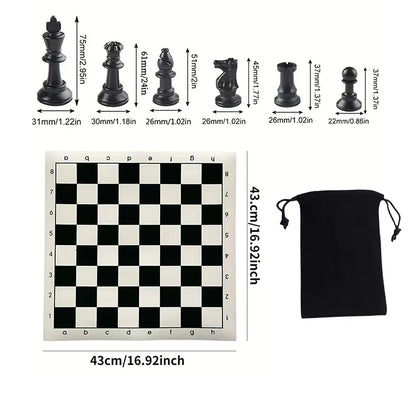 Houten Schaakstukken Set 32-Delig Massief Hout Klassiek Design