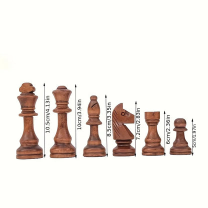 Houten Schaakstukken Set 32-Delig Massief Hout Klassiek Design
