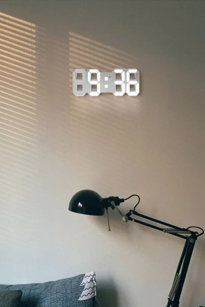 3D LED Wandklok Digitale Klok met Instelbare Verlichting