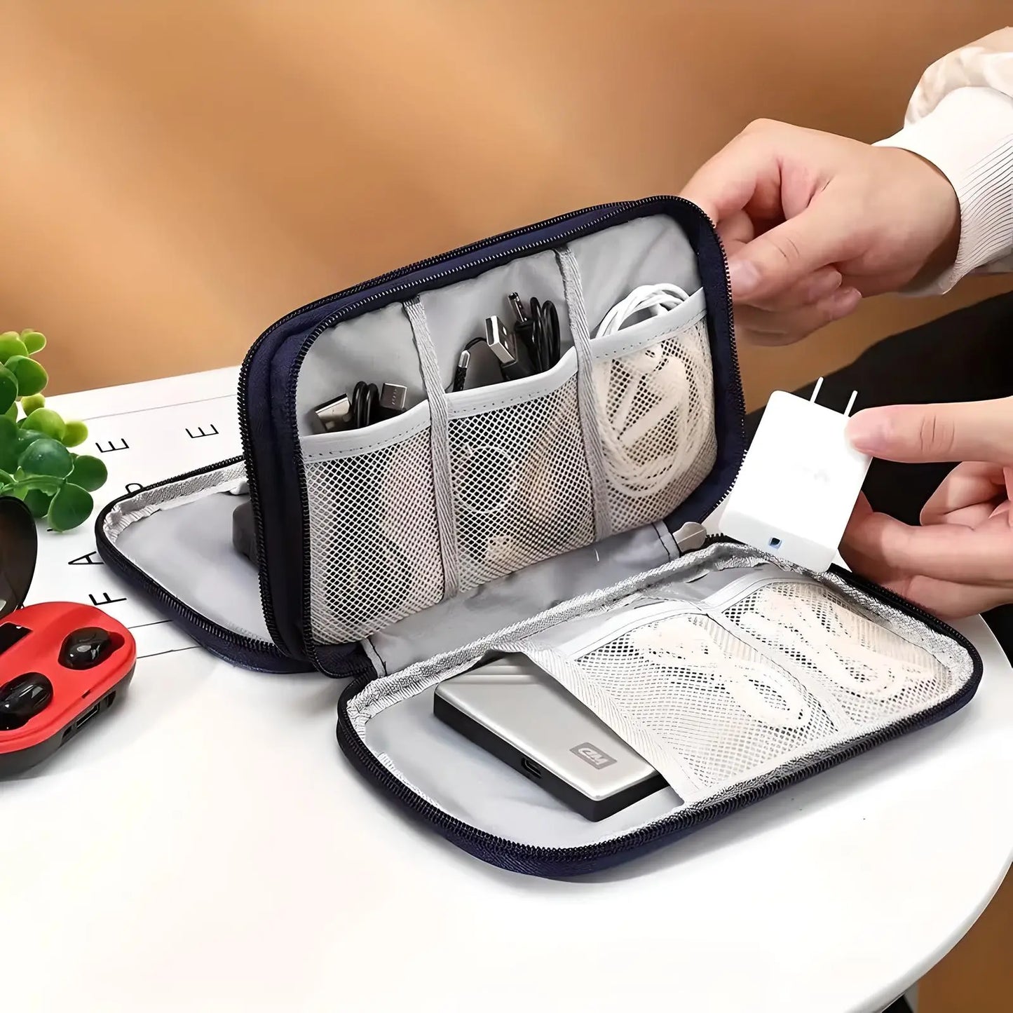 Elektronische Accessoire Organizer LuxorTech - Opberghouder voor Orde en Stijl