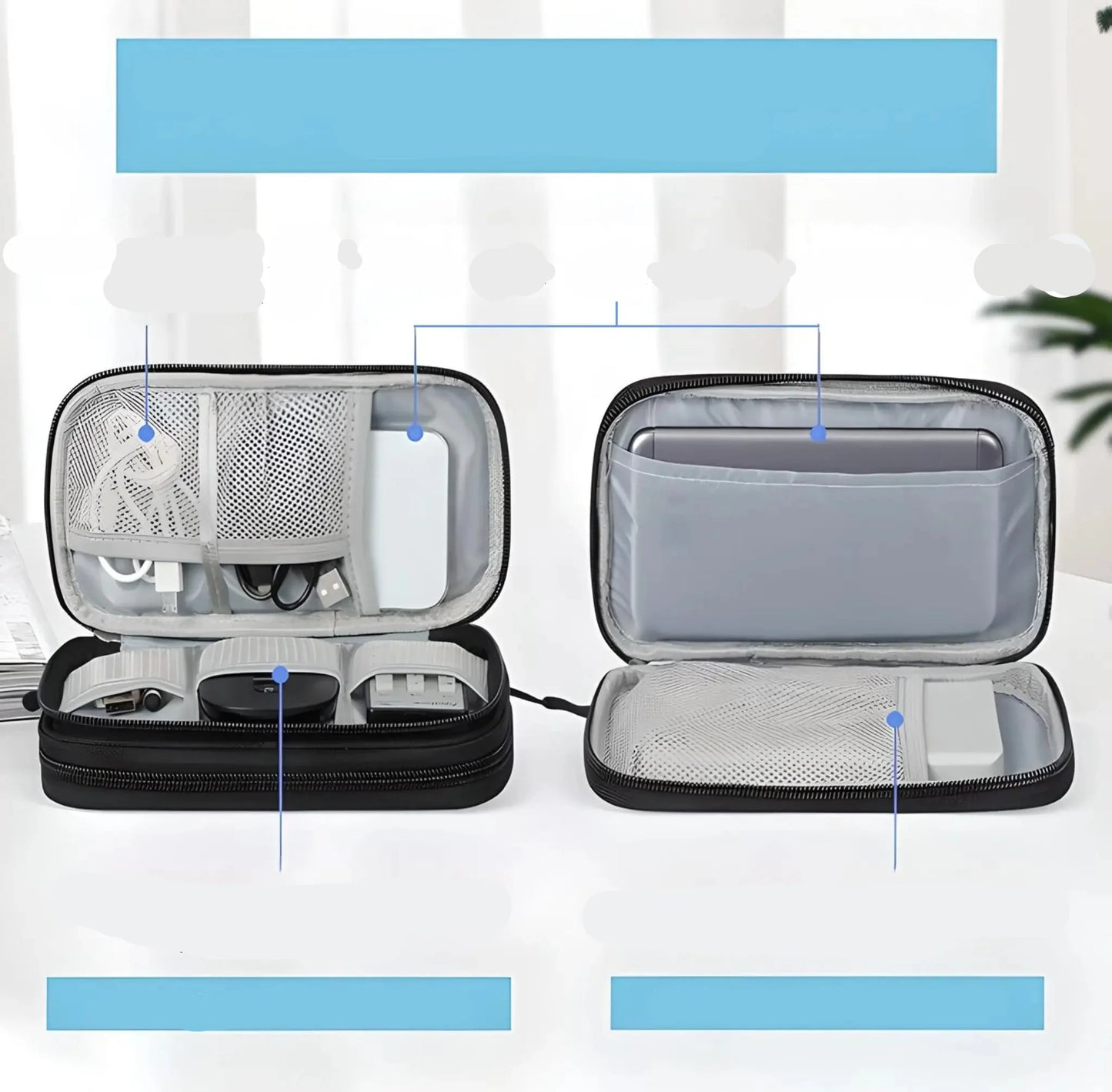 Elektronische Accessoire Organizer LuxorTech - Opberghouder voor Orde en Stijl