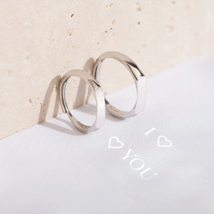 Liefdesring met Verborgen Boodschap Gebeeldhouwd Zilver