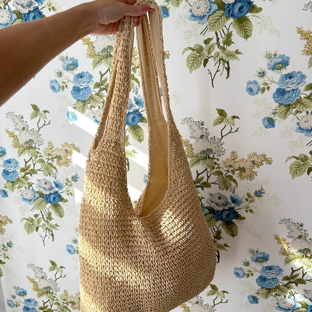 Vrouwen Strandtas Stro Tote Beige Groote Maten Boho Stijl