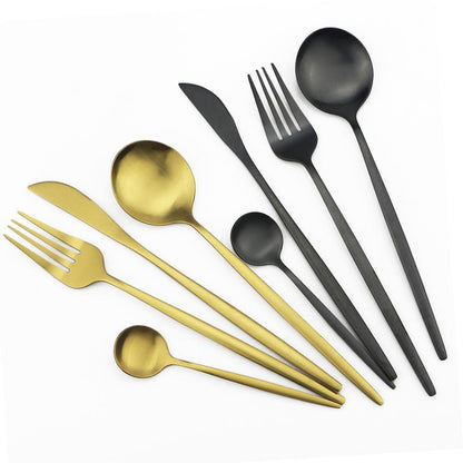 PronkPracht Luxe Servies 36-Delig Bestek Set Hoge Kwaliteit Matte Afwerking