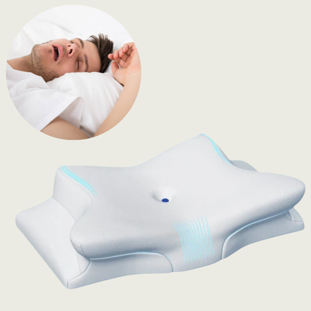 Snurk Kussen Ergonomisch voor Nek en Hoofd Wit - Velinix