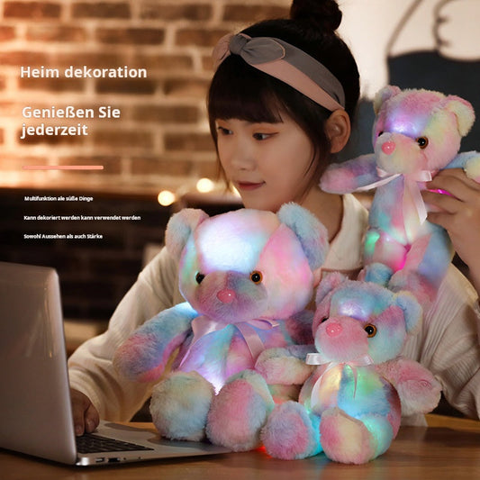 LED Teddybeer Pluche Speelgoed Kleurrijk Licht - Velinix