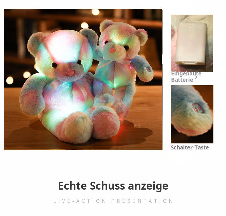 LED Teddybeer Pluche Speelgoed Kleurrijk Licht