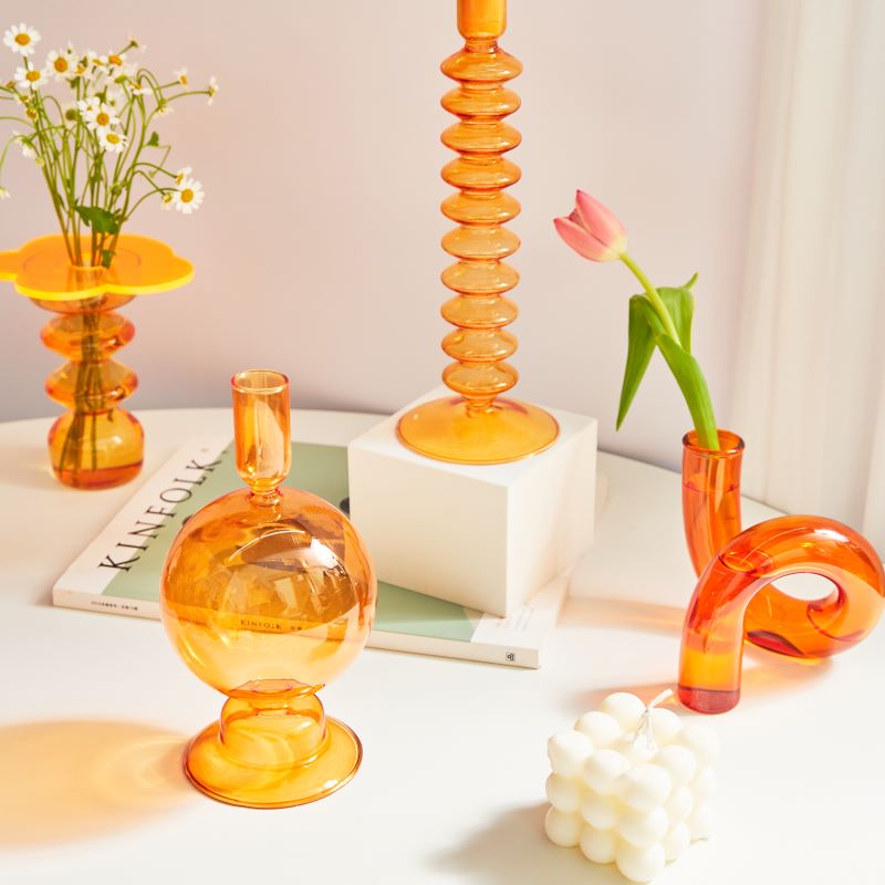 Glazen Vase Kandelaar Hydroponic Uniek Loop Design