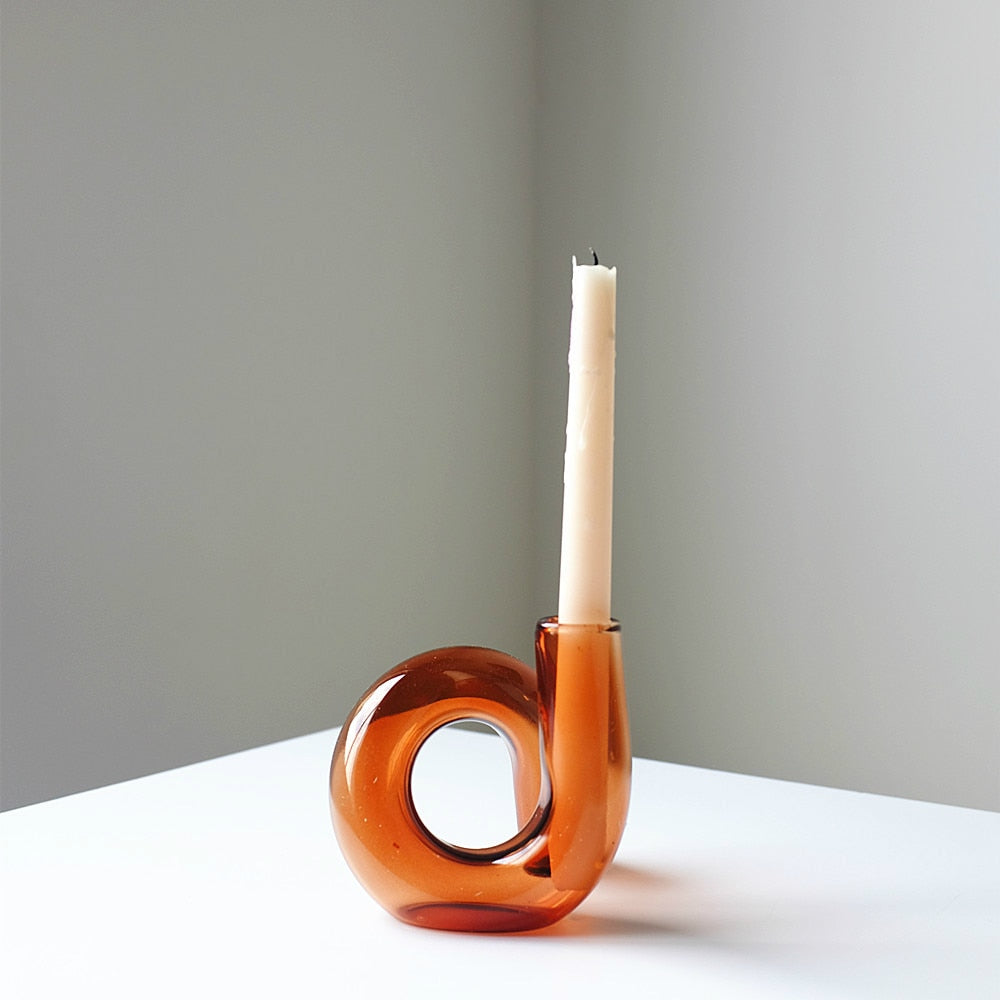 Glazen Vase Kandelaar Hydroponic Uniek Loop Design