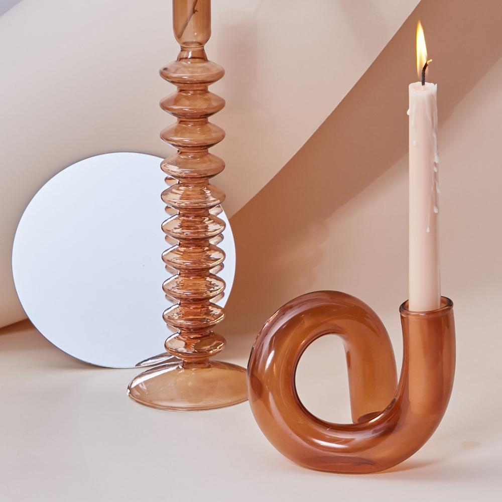 Glazen Vase Kandelaar Hydroponic Uniek Loop Design