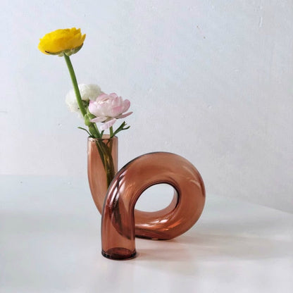 Glazen Vase Kandelaar Hydroponic Uniek Loop Design