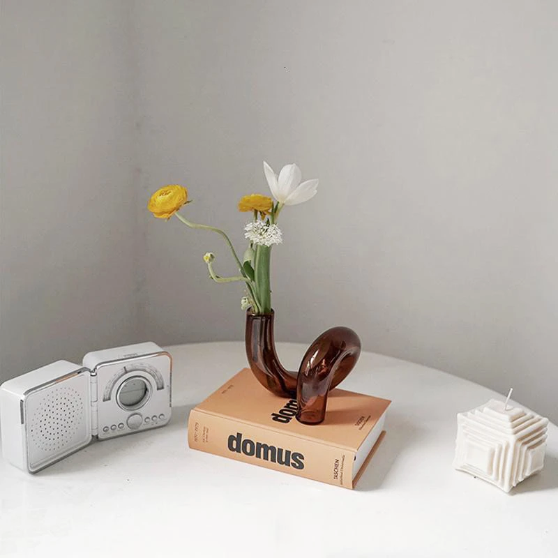 Glazen Vase Kandelaar Hydroponic Uniek Loop Design