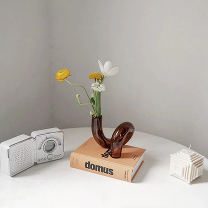 Glazen Vase Kandelaar Hydroponic Uniek Loop Design