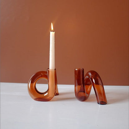 Glazen Vase Kandelaar Hydroponic Uniek Loop Design
