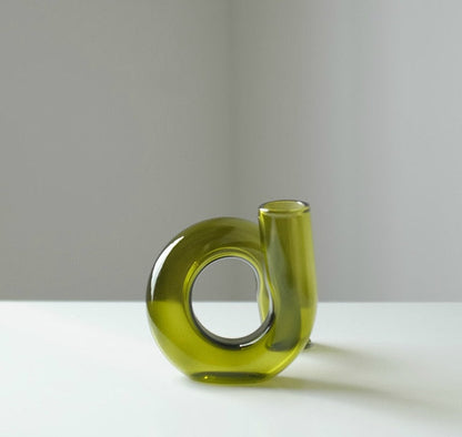 Glazen Vase Kandelaar Hydroponic Uniek Loop Design