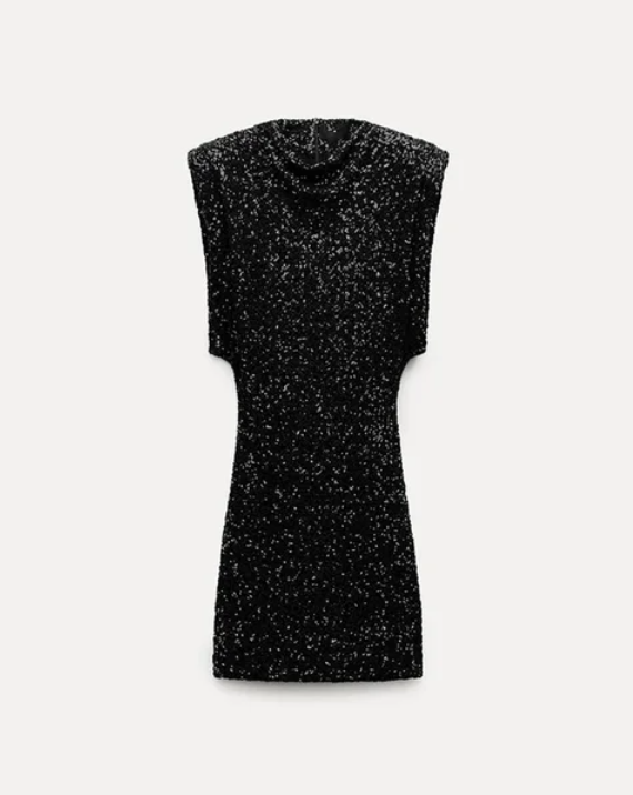 Ina™ – Dames Galajurk met Glitter en Schoudervulling voor Feestelijke Gelegenheden