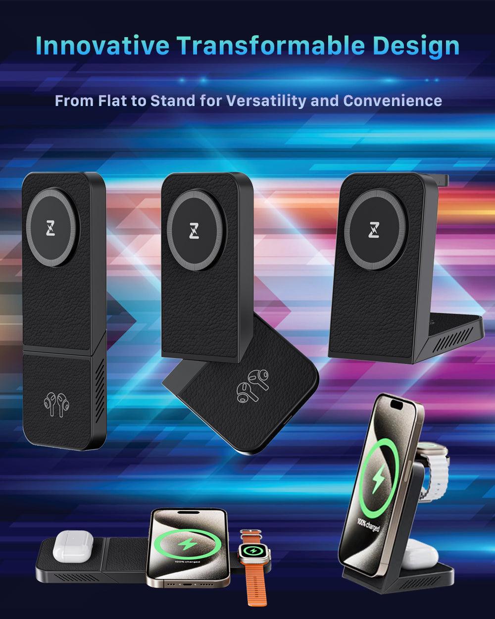 Draadloze Oplader 3-in-1 Snellaadstation voor Telefoon en Accessoires