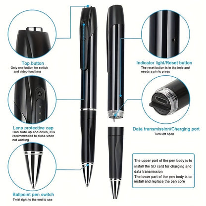 InvisiPen™ 1080p SpyCam Pen – Discreet & Professioneel