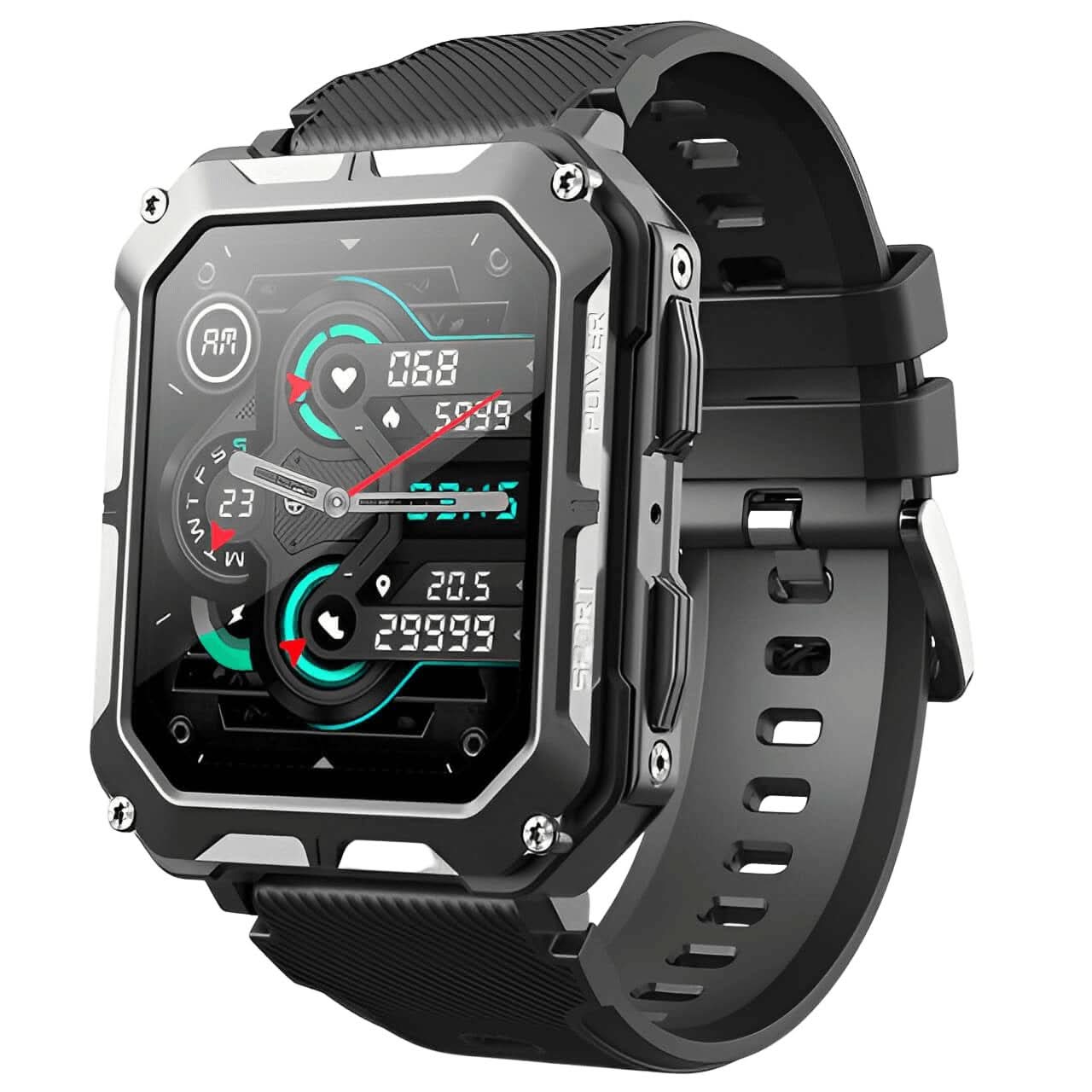 IronWatch - Onverwoestbare outdoor smartwatch voor mannen met lange batterijduur en gezondheidsfuncties 7