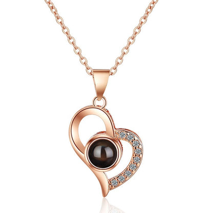 Rozen Hart Ketting Gouden Eeuwige Liefde Geschenkset